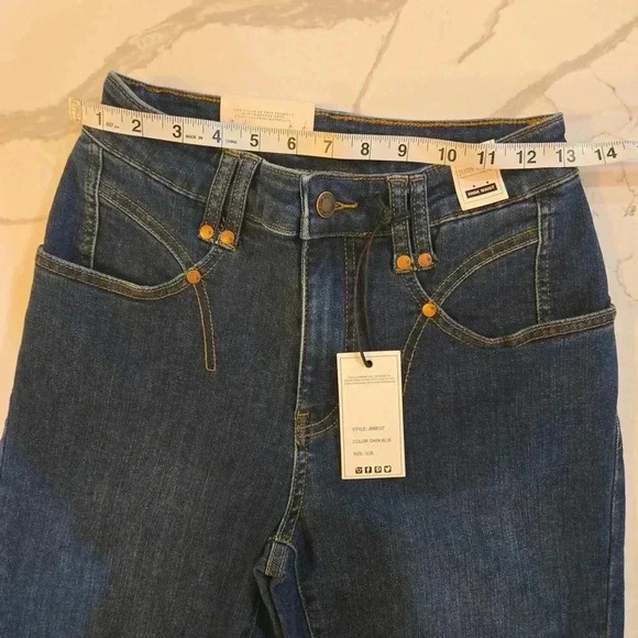 NWT Judy Blue Womens High Waisted Relaxed Straight Leg Jeans Dark Blue Size 26 - Picture 4 of 10